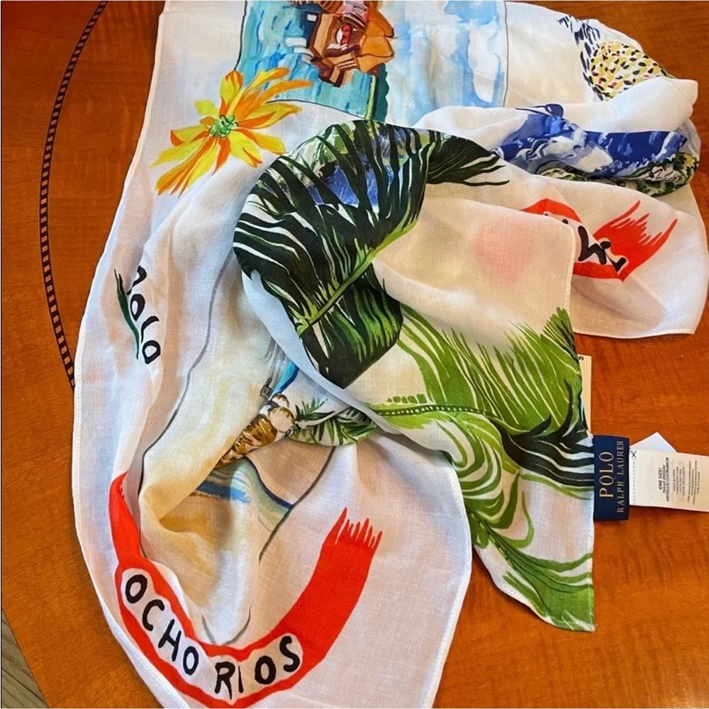 Polo by Ralph Lauren Multicolor Scarf/wrap 60x36